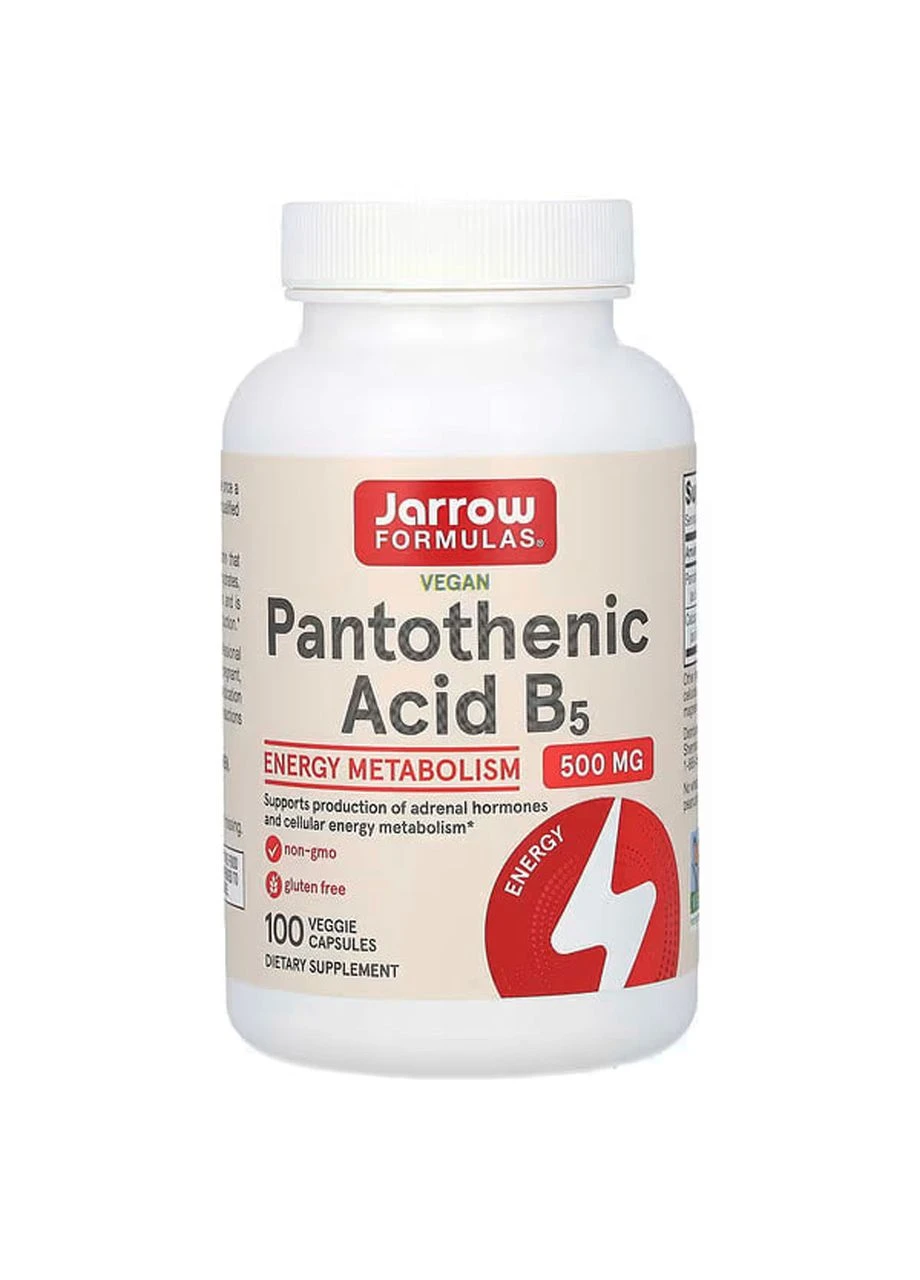 Пантотеновая кислота, Pantothenic Acid B5, 500 мг, 100 капс. Jarrow Formulas (362368802)