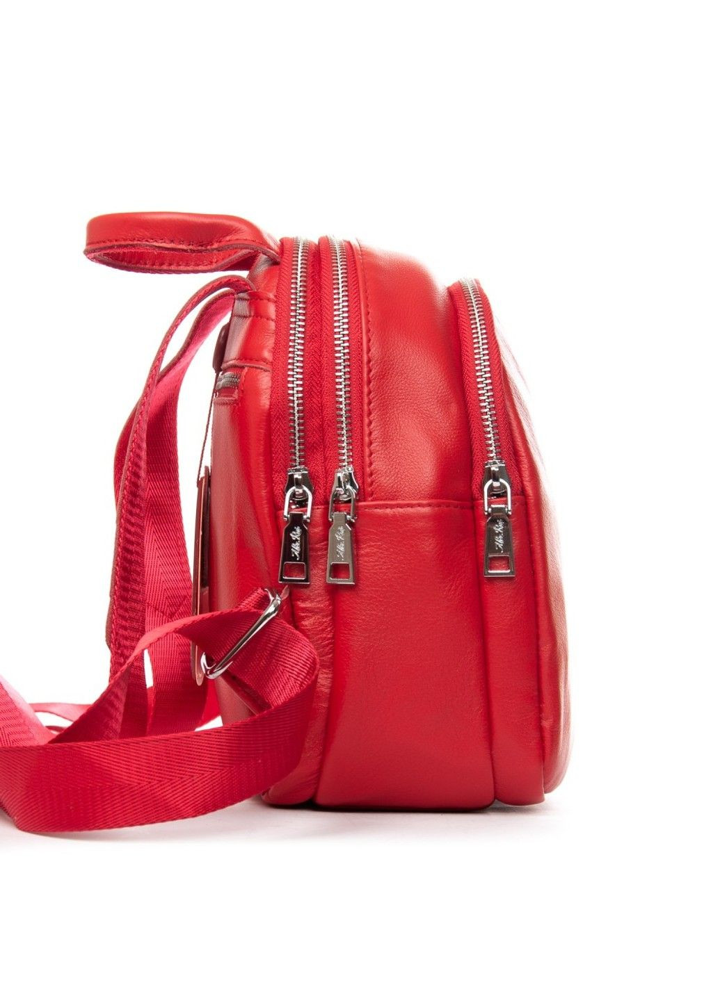 Женская кожаный рюкзак 2058-9 red Alex Rai (330574450)