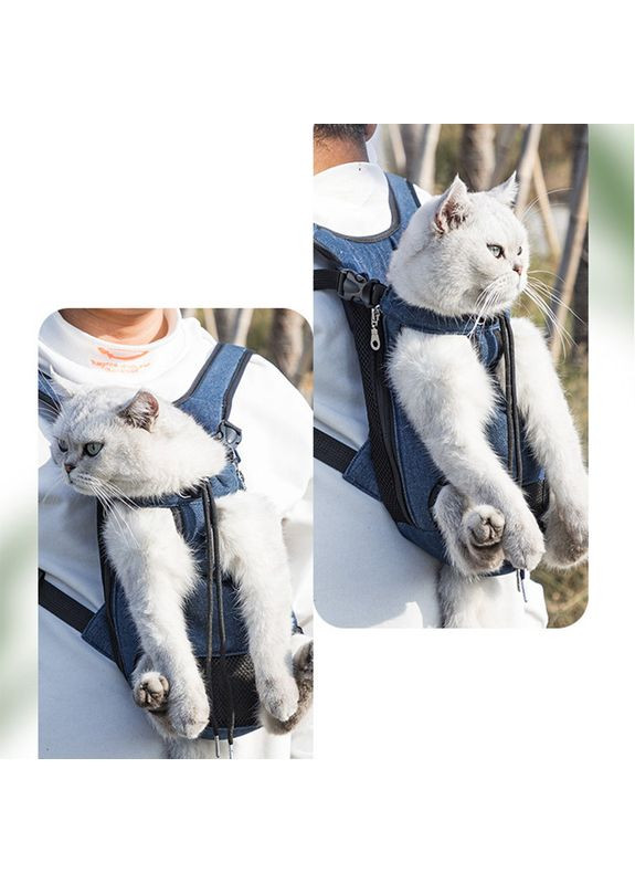 Рюкзак-кенгуру для тварин A01002-CO Jeans котів собак 18 шт. Lesko (356500256)