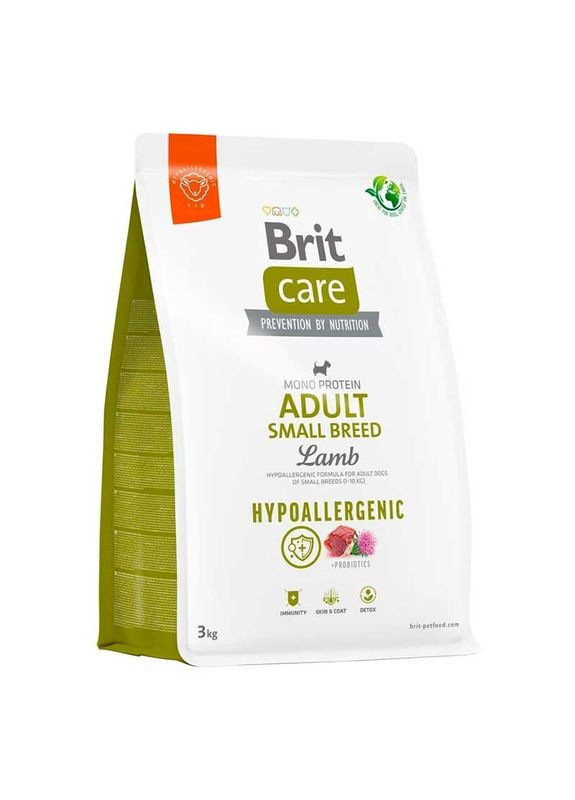 Корм для собак малих порід Care Dog Hypoallergenic Adult Small Breed гіпоалергенний з ягням, 3 кг Brit Care (364357200)