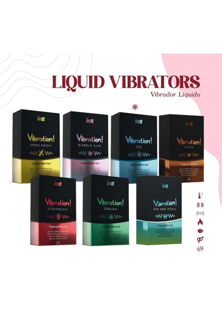 Рідкий вібратор Vibration Bubble Gum зі смаком жуйки, 15 мл Intt (297131745)