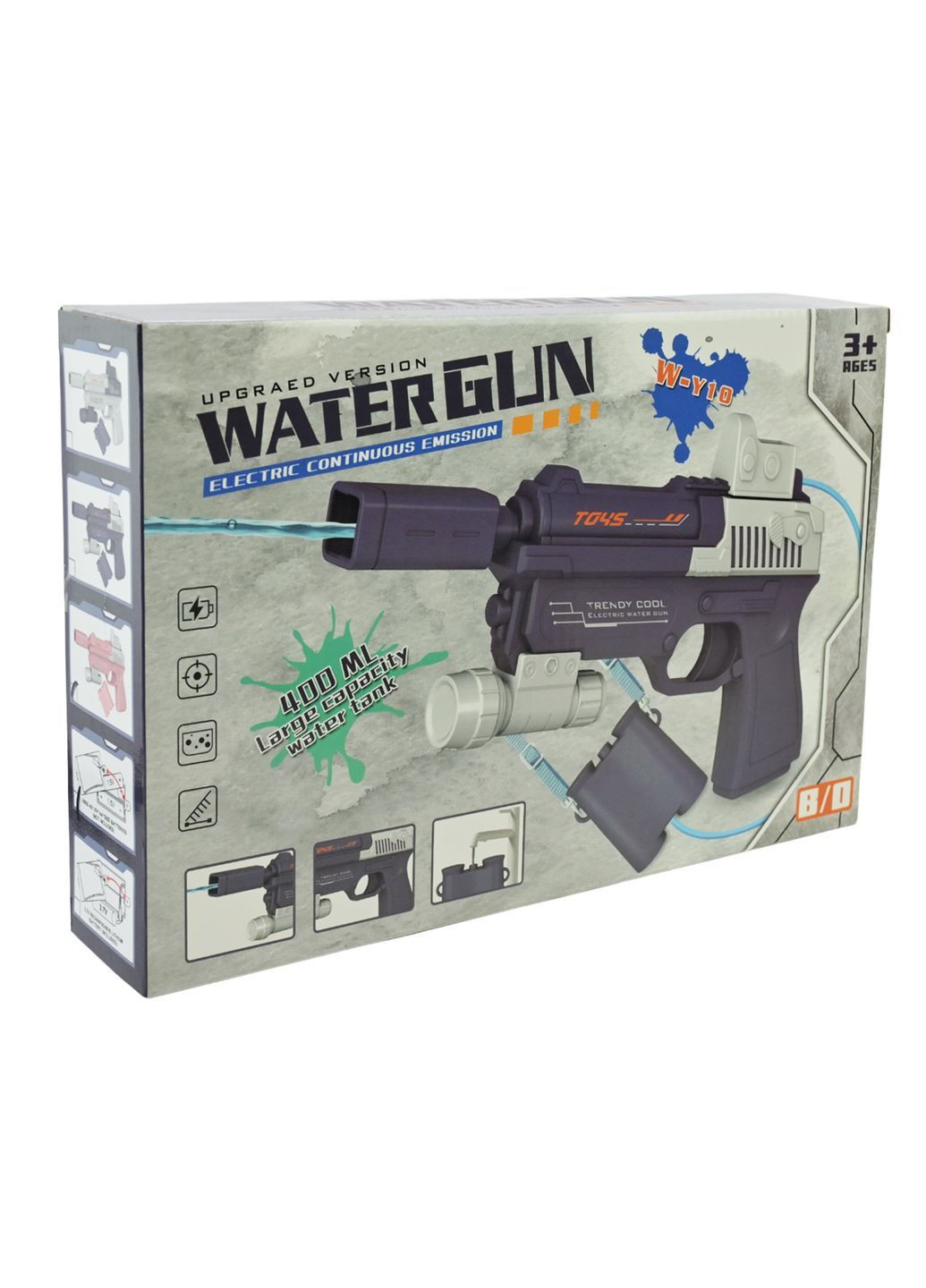 Электрический водяной пистолет на аккумуляторе, 30x20 см, в коробке, в ассортименте - No Brand W-Y10 (371925870)