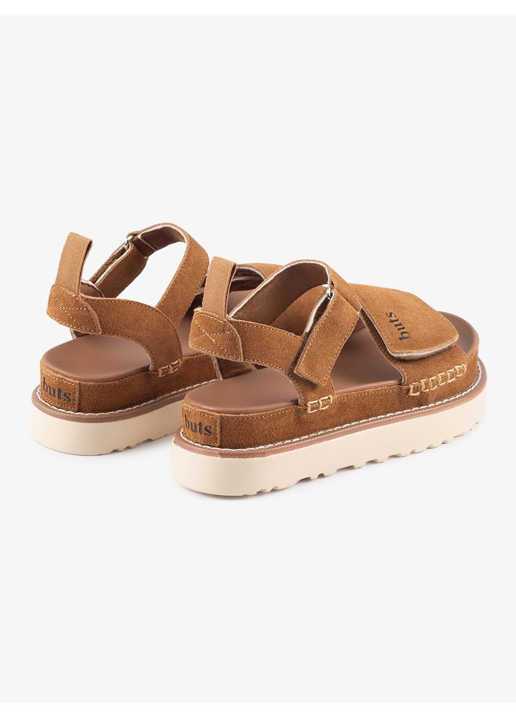 Коричневые женские босоножки 1101227 Buts на липучке