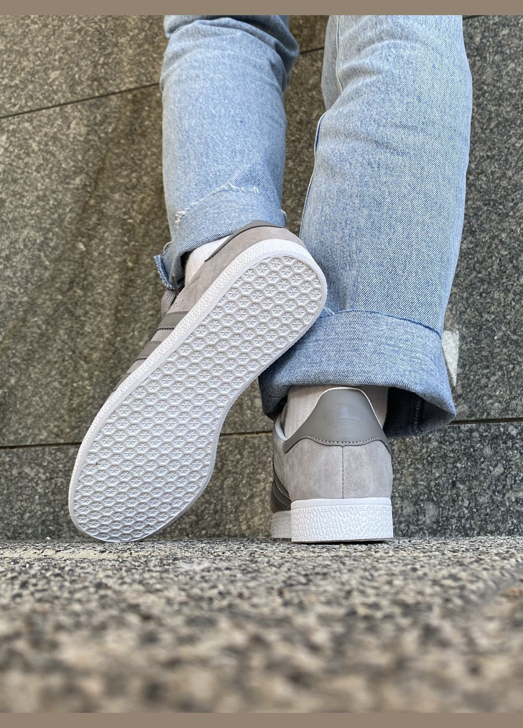 Сірі Осінні кросівки чоловічі і жіночі adidas gazelle grey | адідас газель сірі No Brand