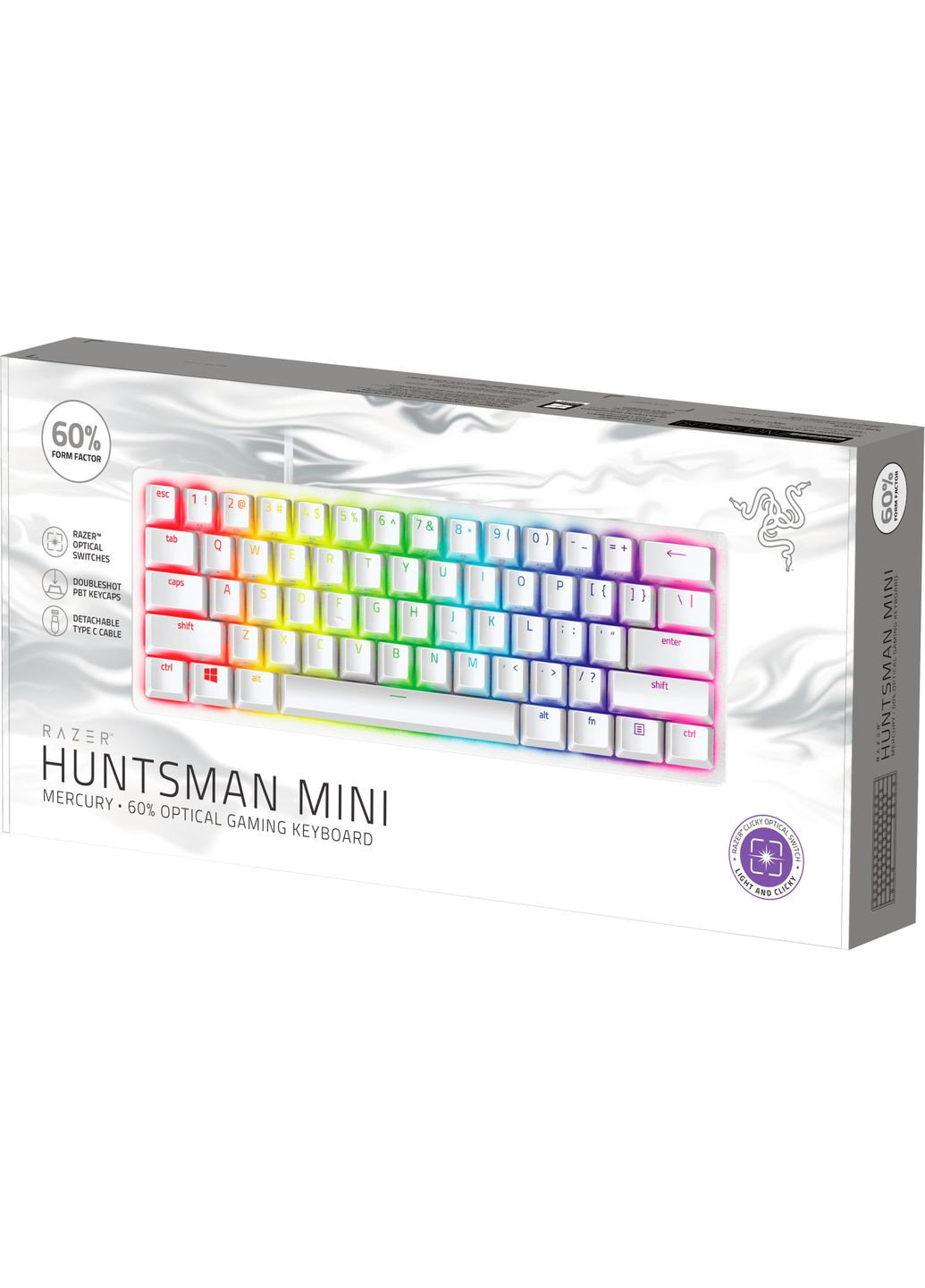Клавіатура Razer huntsman mini mercury red switch usb ru white (268145046)