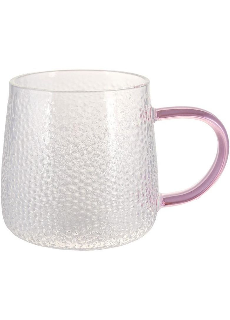Кружка стеклянная "Monaco-Ice" 350мл, с фиолетовой ручкой Bona (339781949)