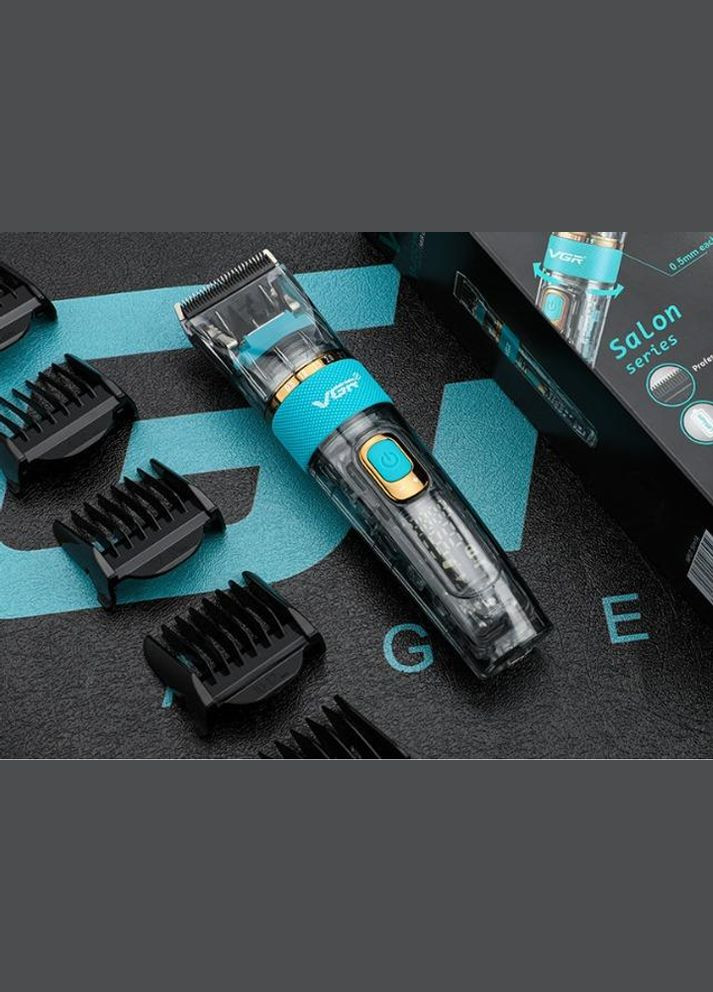 Машинка для стрижки волоc и бороды с LED дисплеем IPX7 степень влагозащиты VGR V-695 (327796217)