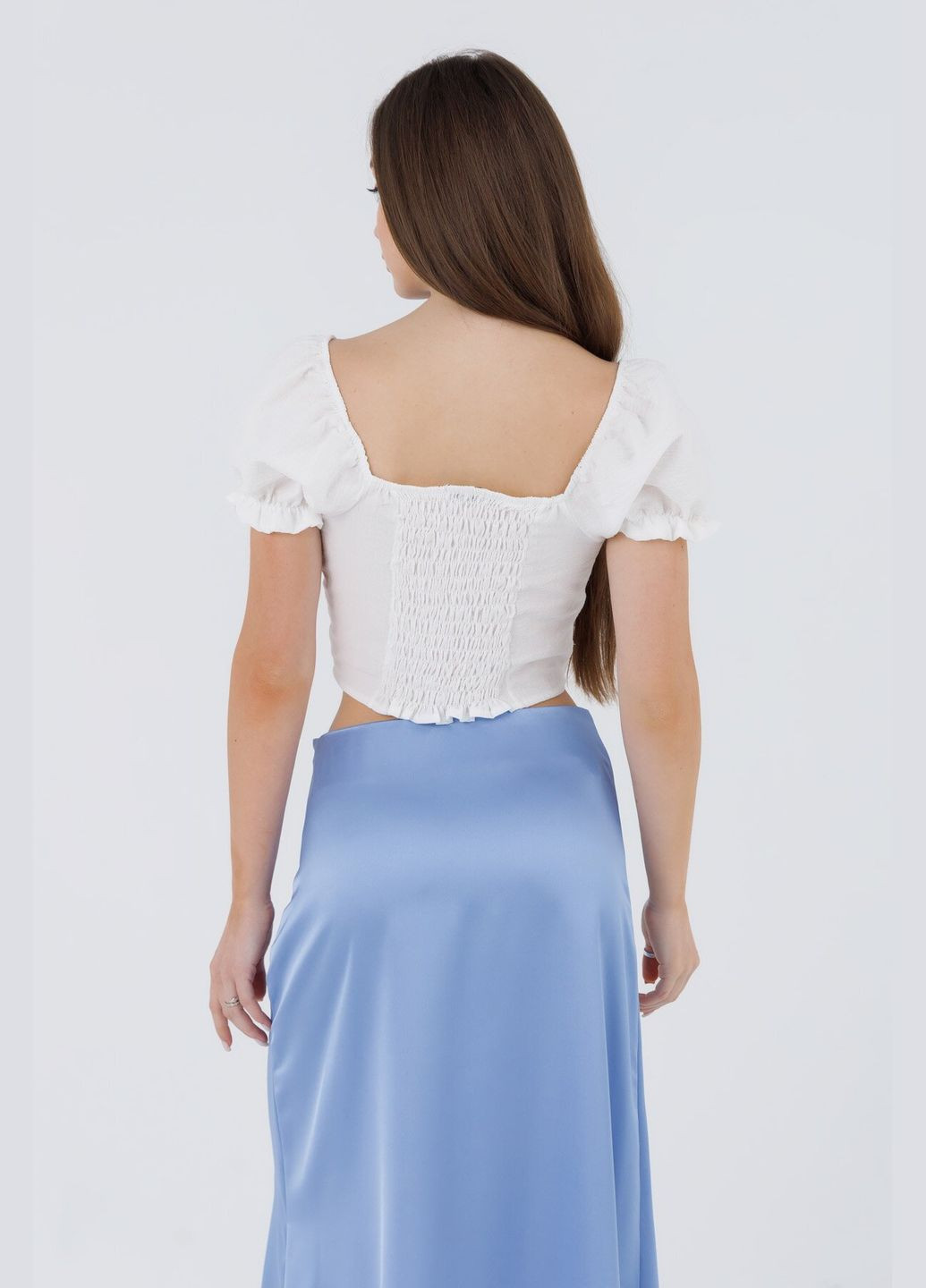 Молочна блуза однотонна жіноча 2421 (2000990588937s) shop (2000990588937) No Brand