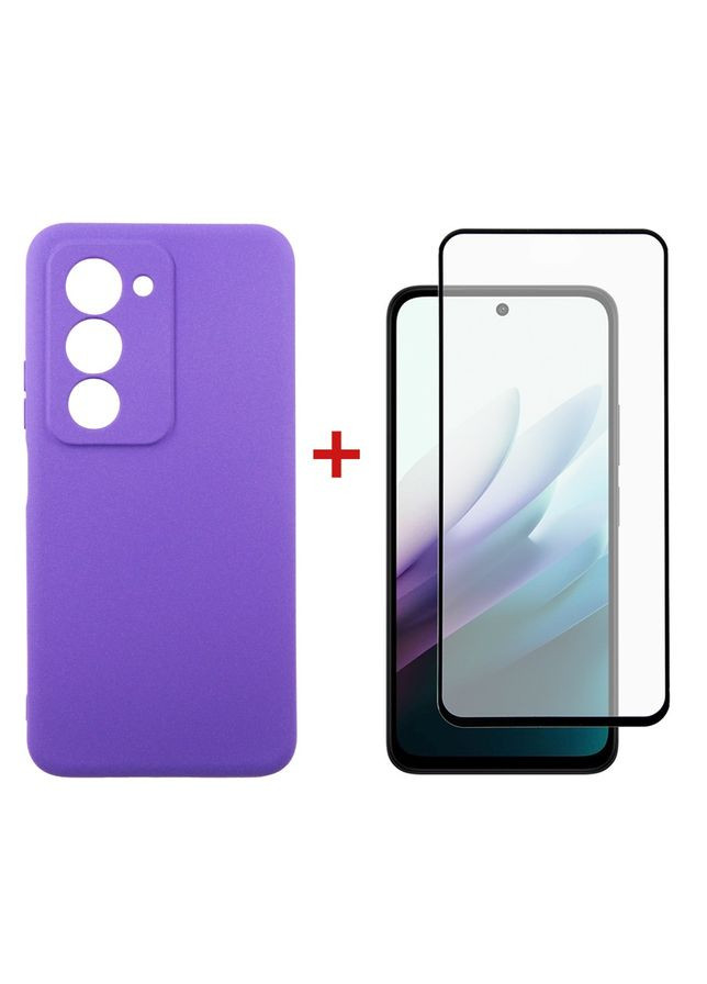 Чохол-накладка Carbon для Xiaomi Redmi 15 Purple (DG-KM-164) + захисне скло DENGOS (369723152)