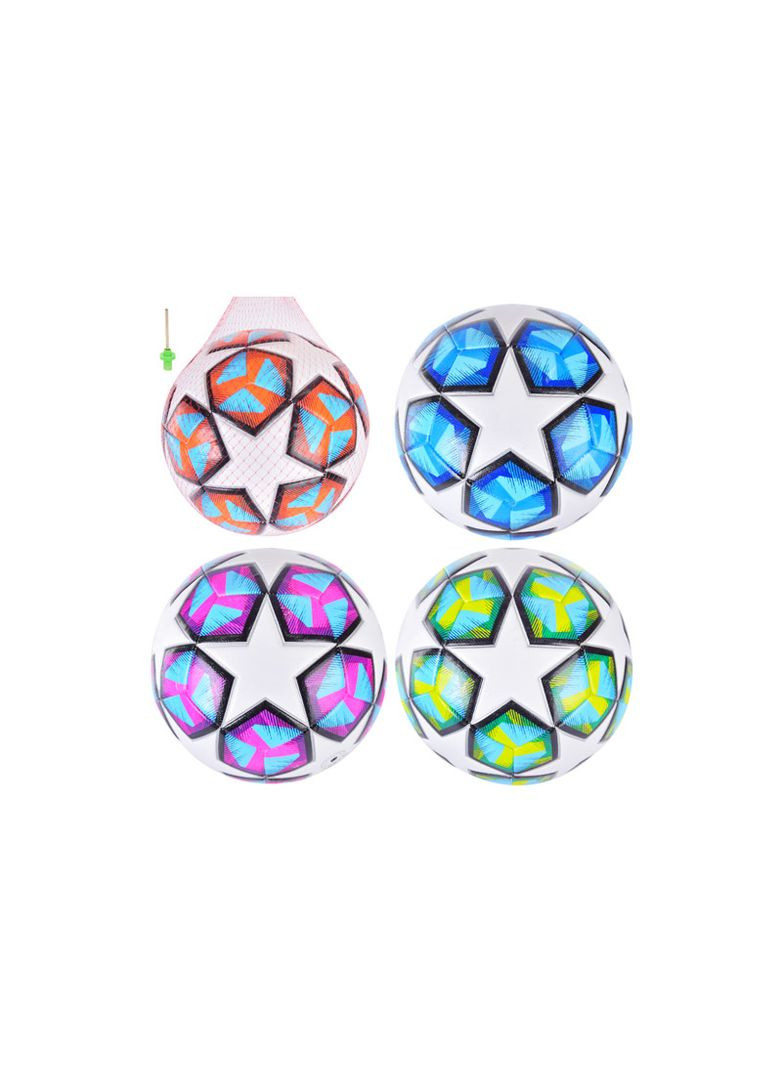 М'яч футбольний FB2106/FB2206, №5, TPE, 420 грам, MIX 4 кольори, сітка + голка No Brand (362429708)