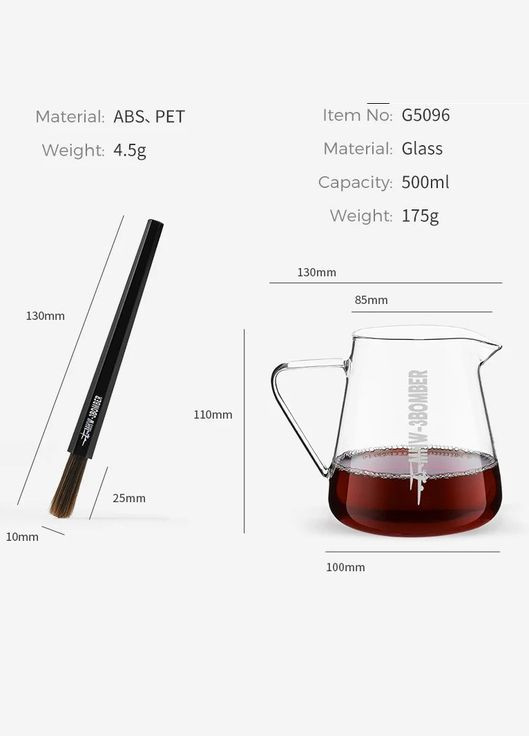 Набір Assassin M1 Pour Over Coffee Set Deluxe на 9 предметів для приготування темної кави (R-CS5555B-VS) MHW-3BOMBER (303348160)