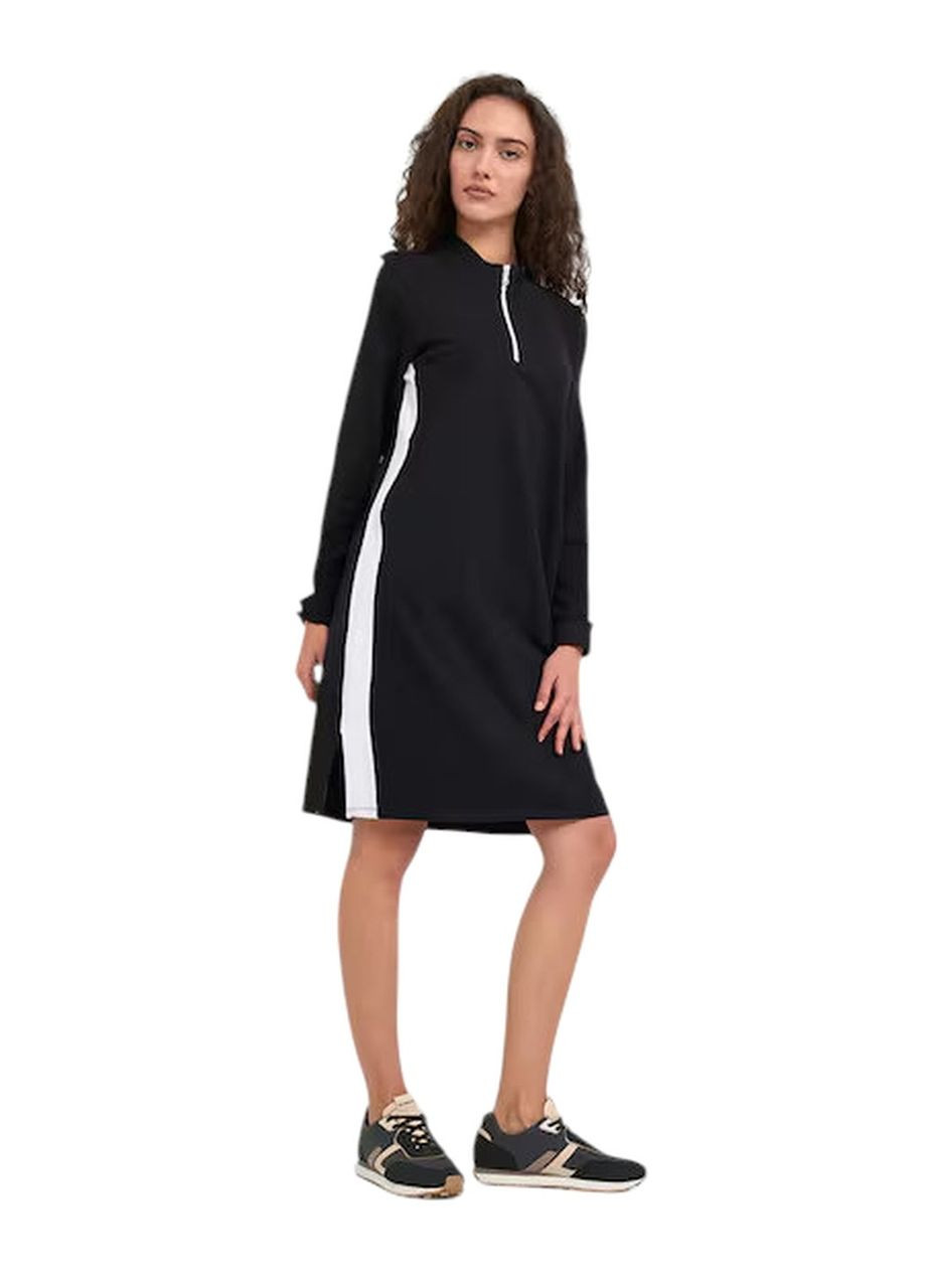 Черное платье-свитшот теплое женское Lee Cooper