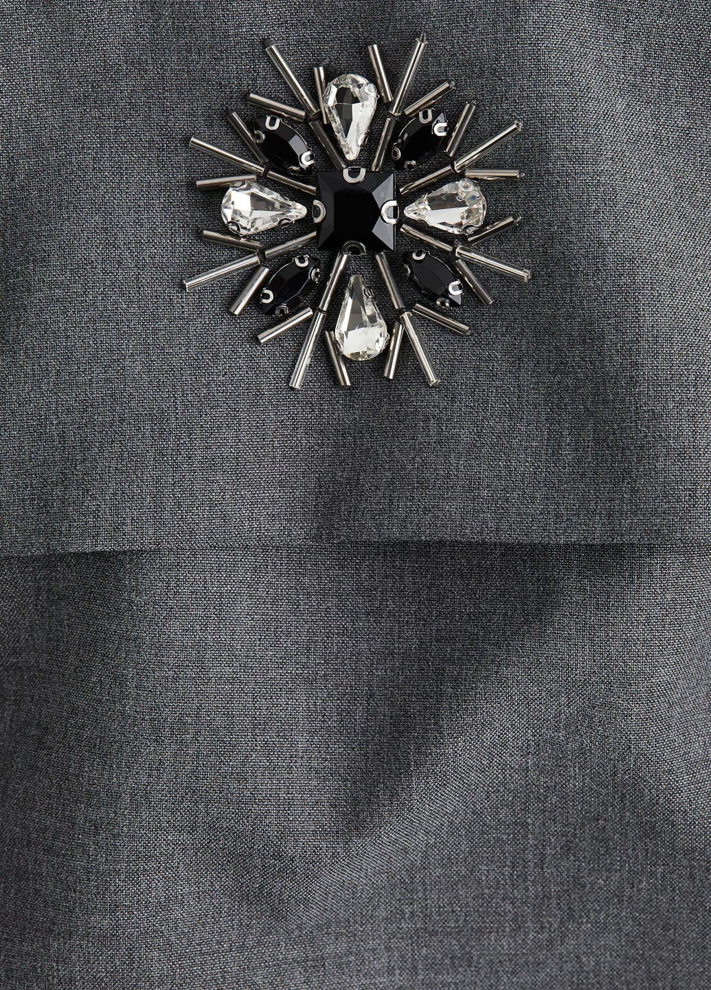 Серое платье H&M однотонное