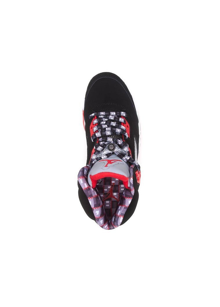 Чорні Осінні кросівки чоловічі nike air jordan 5 retro quai 54 black red найк аір джордан No Brand