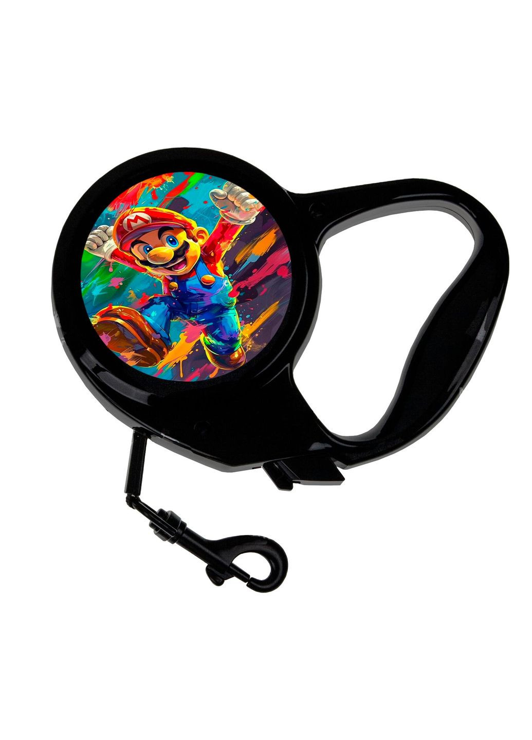 Поводок-рулетка для животных с принтом марион 3 м черный No Brand (309156194)