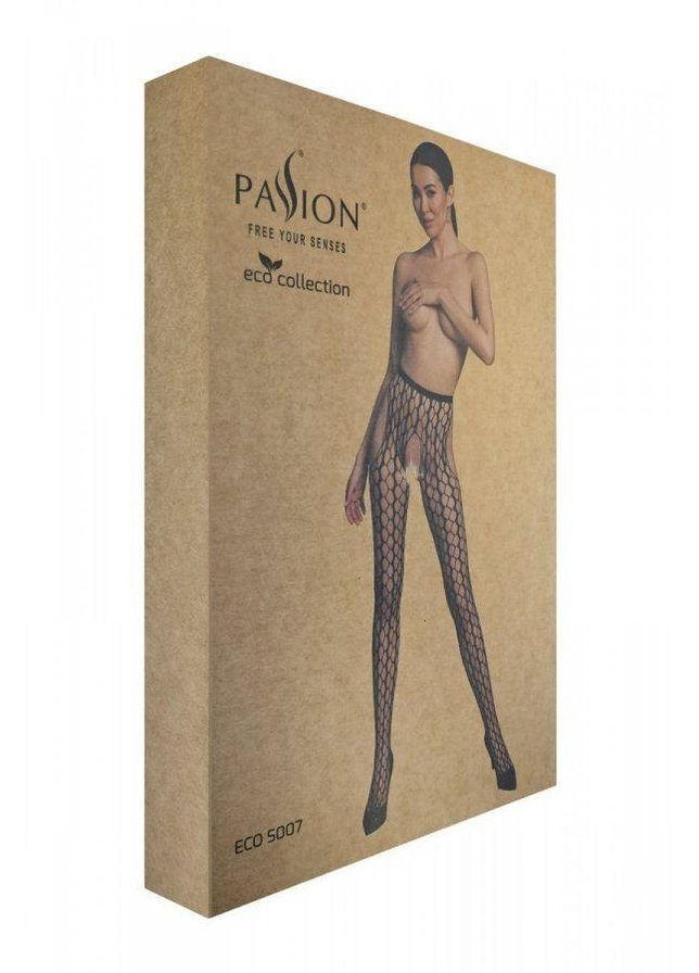 Еротичні колготки-бодистокінг ECO S007 black Passion (303909132)