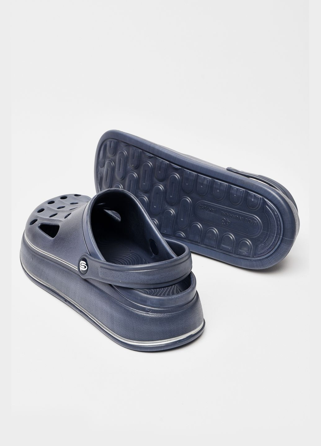 Темно-синие кэжуал кроксы мужские темно-синего цвета Let's Shop