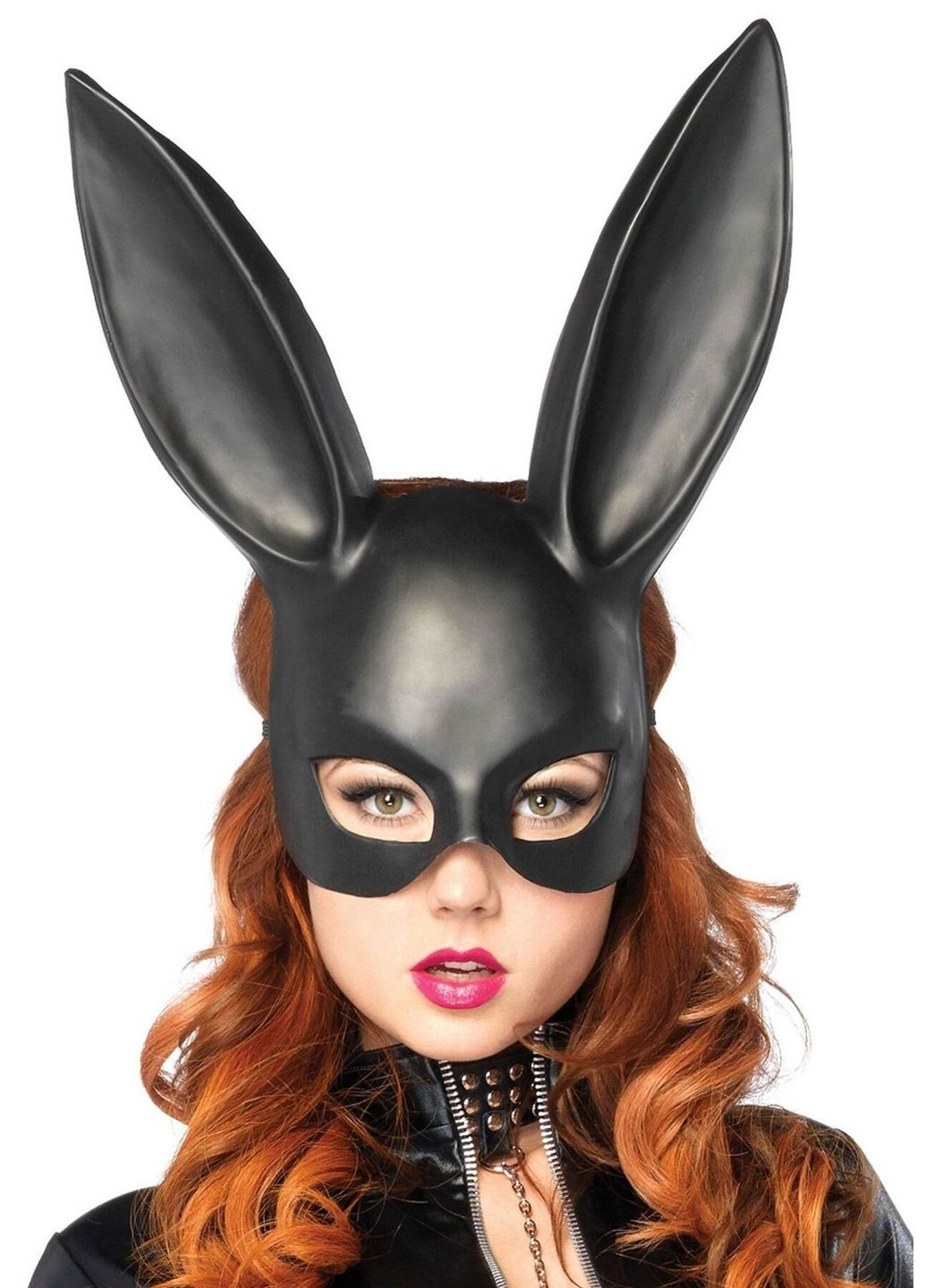Маска кролика Masquerade Rabbit Mask Black, довгі вушка, на резинці Leg Avenue (289874191)
