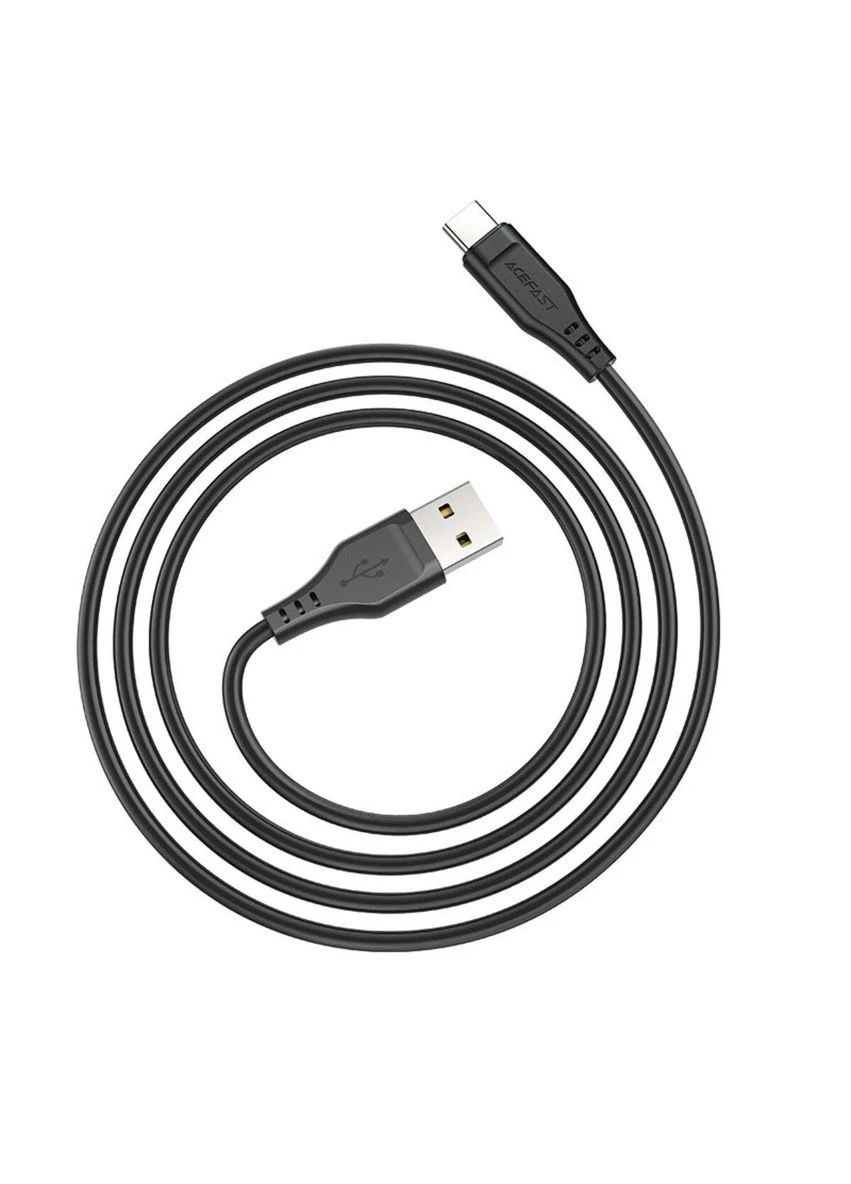 Кабель C304 USB to Type-C 3A, 1.2m, TPE, TPE connectors, Black Acefast (302661876)