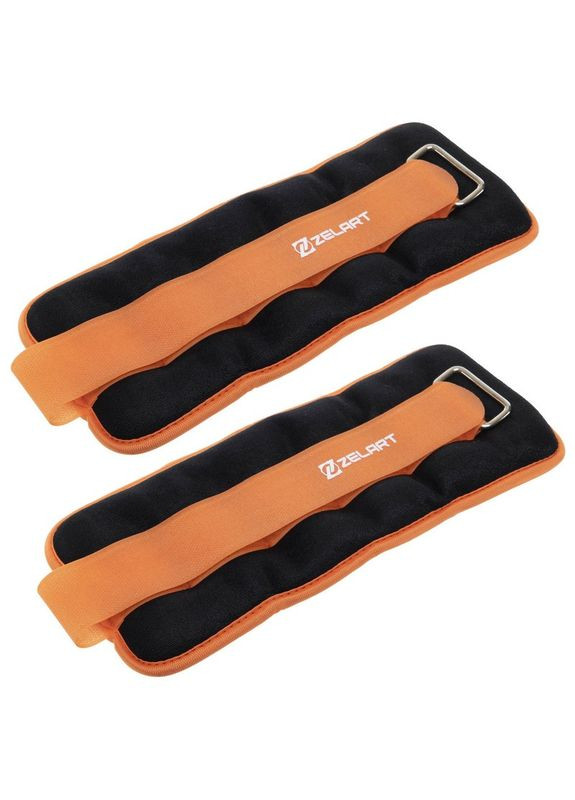 Утяжелители-манжеты для рук и ног Pro (2 x 1,5кг) (нейлон, металлические шарики, оранжевый) (FI-2502-3_Оранжевый) Zelart (361435697)