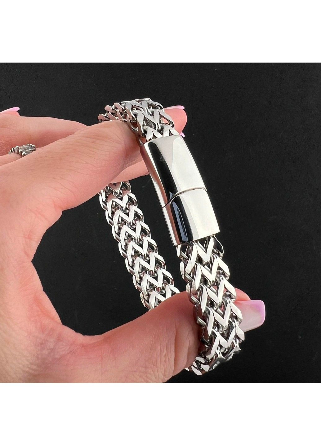 Чоловічий браслет шириною 11мм з нержавіючої медичної сталі BS-028 No Brand (299340048)