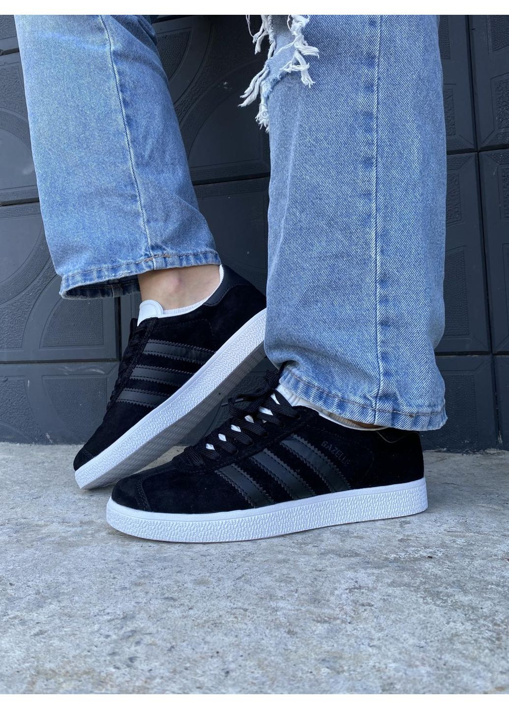 КРОСІВКИ ЖІНОЧІ ADIDAS GAZELLE BLACK WHITE АДІДАС ГАЗЕЛЬ No Brand чорні демісезони (367173412)