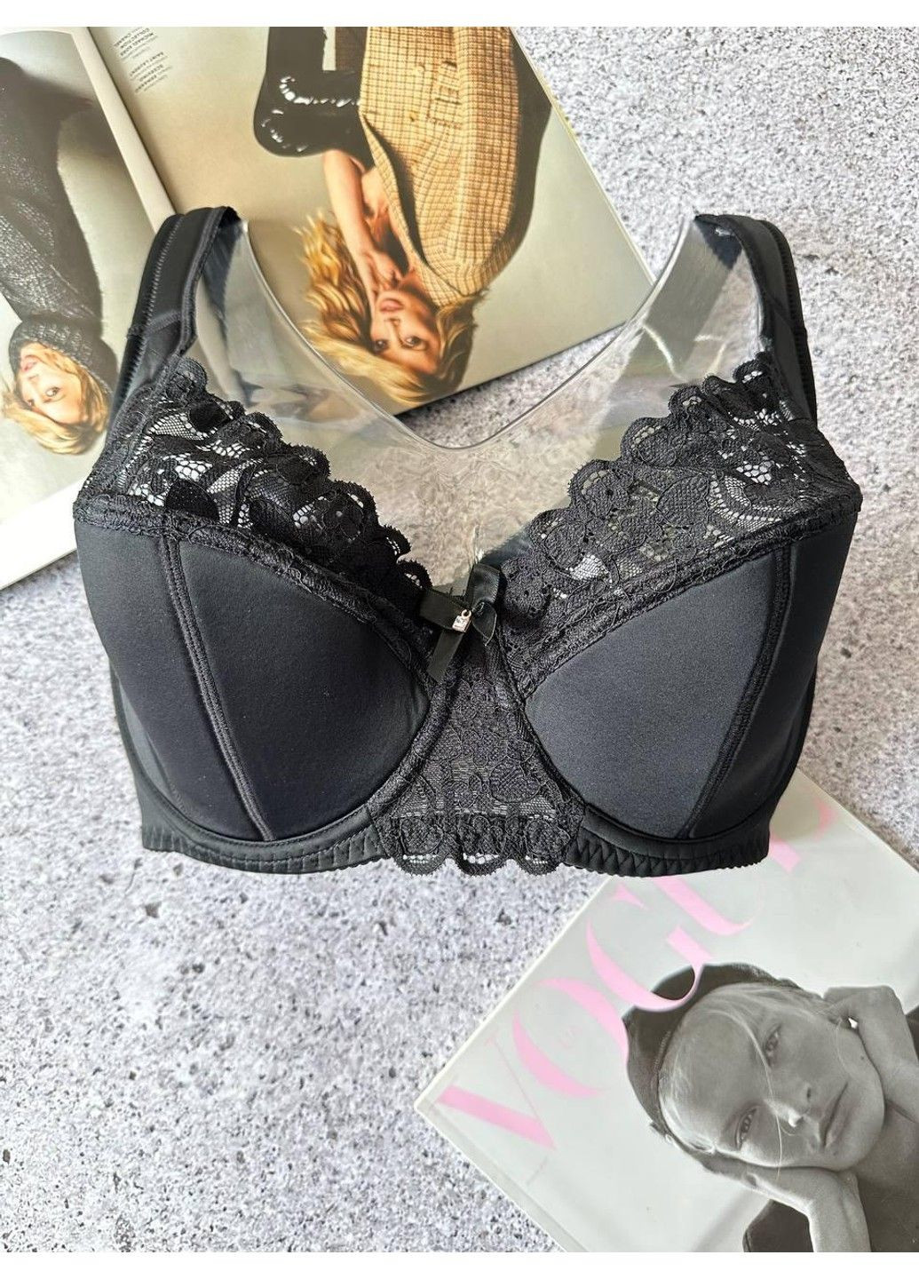 Чёрный бюстгальтер h тонкий поролон черный ORIETTA AVEC