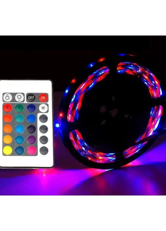 Комплект Світлодіодна стрічка багатобарвна 3528 RGB комплект 5м з пультом Digital (363833518)
