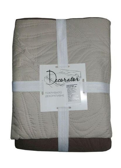 Покривало двостороннє — Листя бежеве/капучино 240x215 Decorator (297641431)