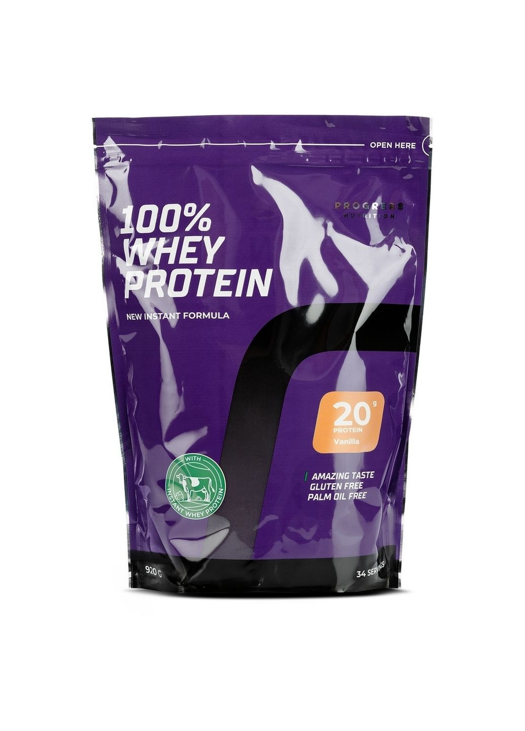 Протеин 100% Whey Protein, 920 грамм Ваниль Progress Nutrition (293341044)
