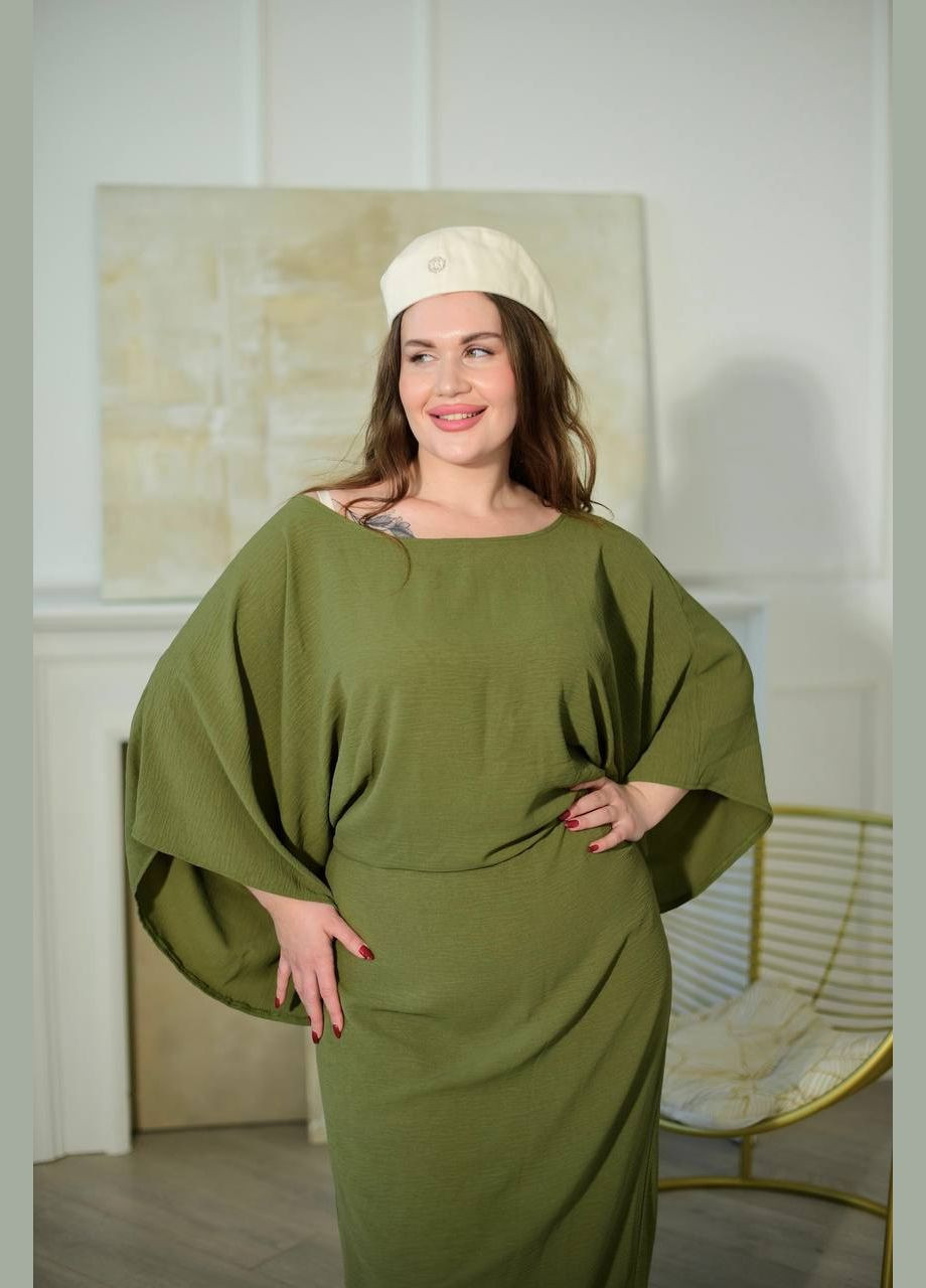 Оливковое (хаки) деловое, повседневный, кэжуал, вечернее женское платье-трансформер платье-трансформер No Brand