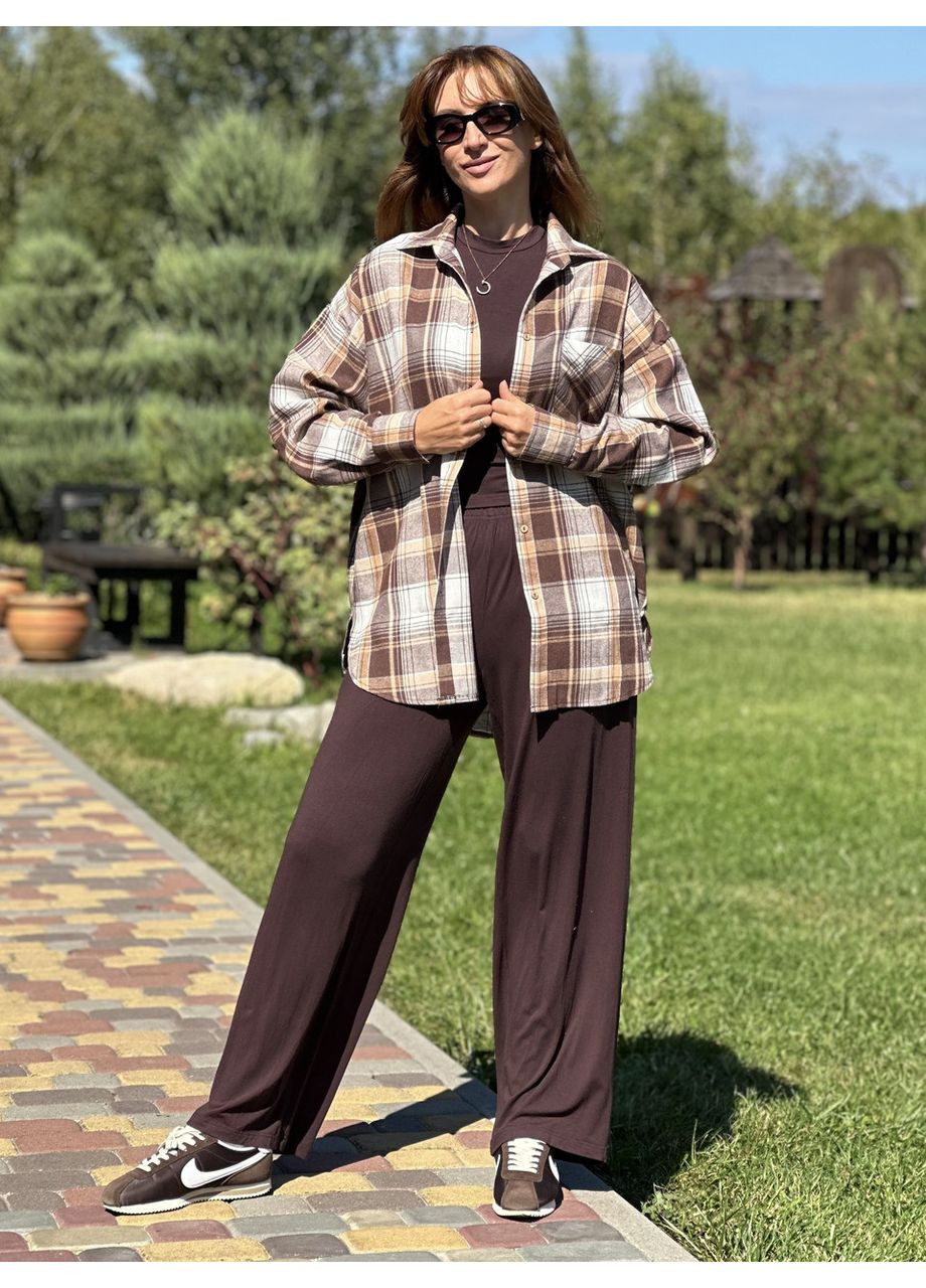 Коричневая рубашка Maybel