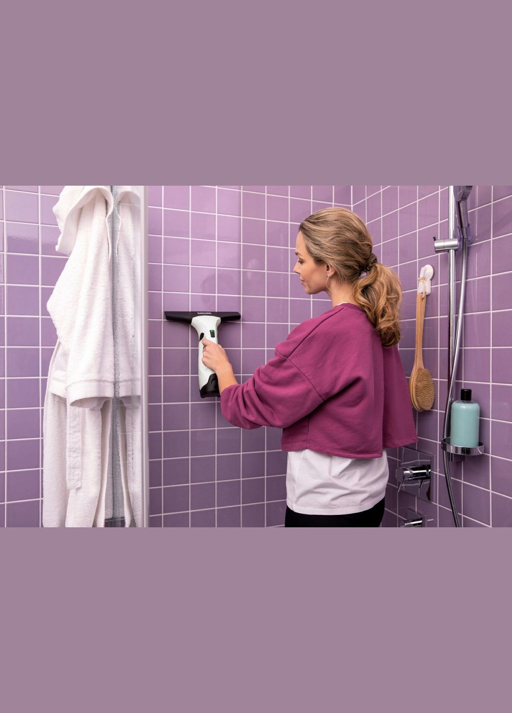 Оконный пылесос WV 2 PLUS NP, вода 0.1л, автон. работа до 35мин, вес-0.6кг, белый KARCHER (314749761)