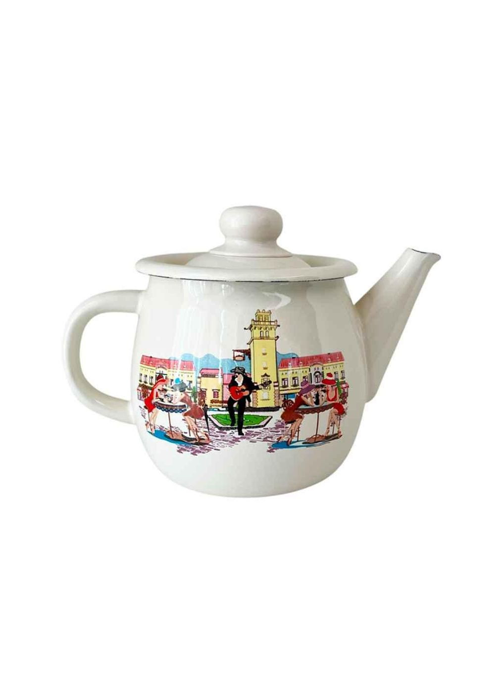 Чайник емальований 1л /2 Сомельє (молочна) I2707/2 ТМ Idilia (342126565)