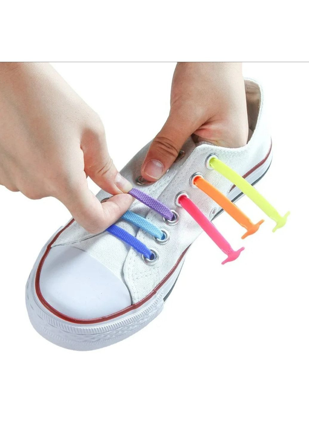 Шнурки силіконові ліниві 16 шт China (356567603)