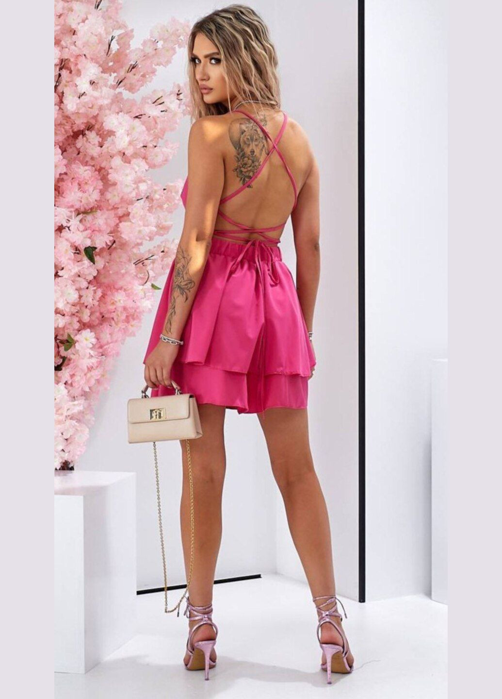 Комбинезон женский No Brand малиновый софт