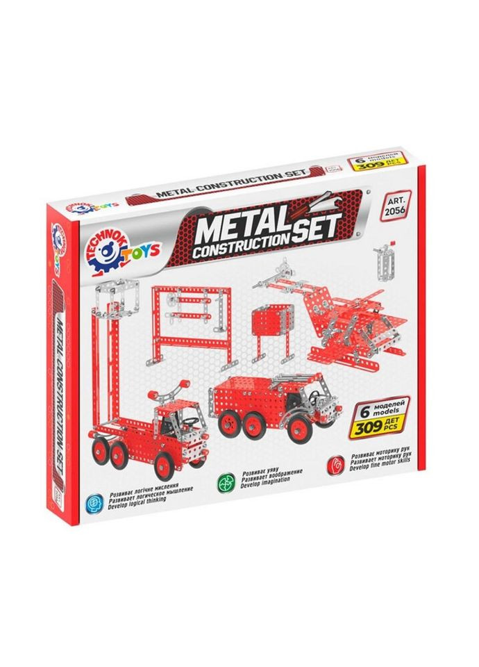 Дитячий Конструктор металевий "Пожежна техніка" ТехноК 2056TXK, 309 деталей No Brand (330608763)