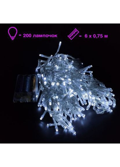 Гирлянда-штора LED MIC 200 лампочек для новогоднего украшения интерьера световая занавеска ProDobro (367100032)