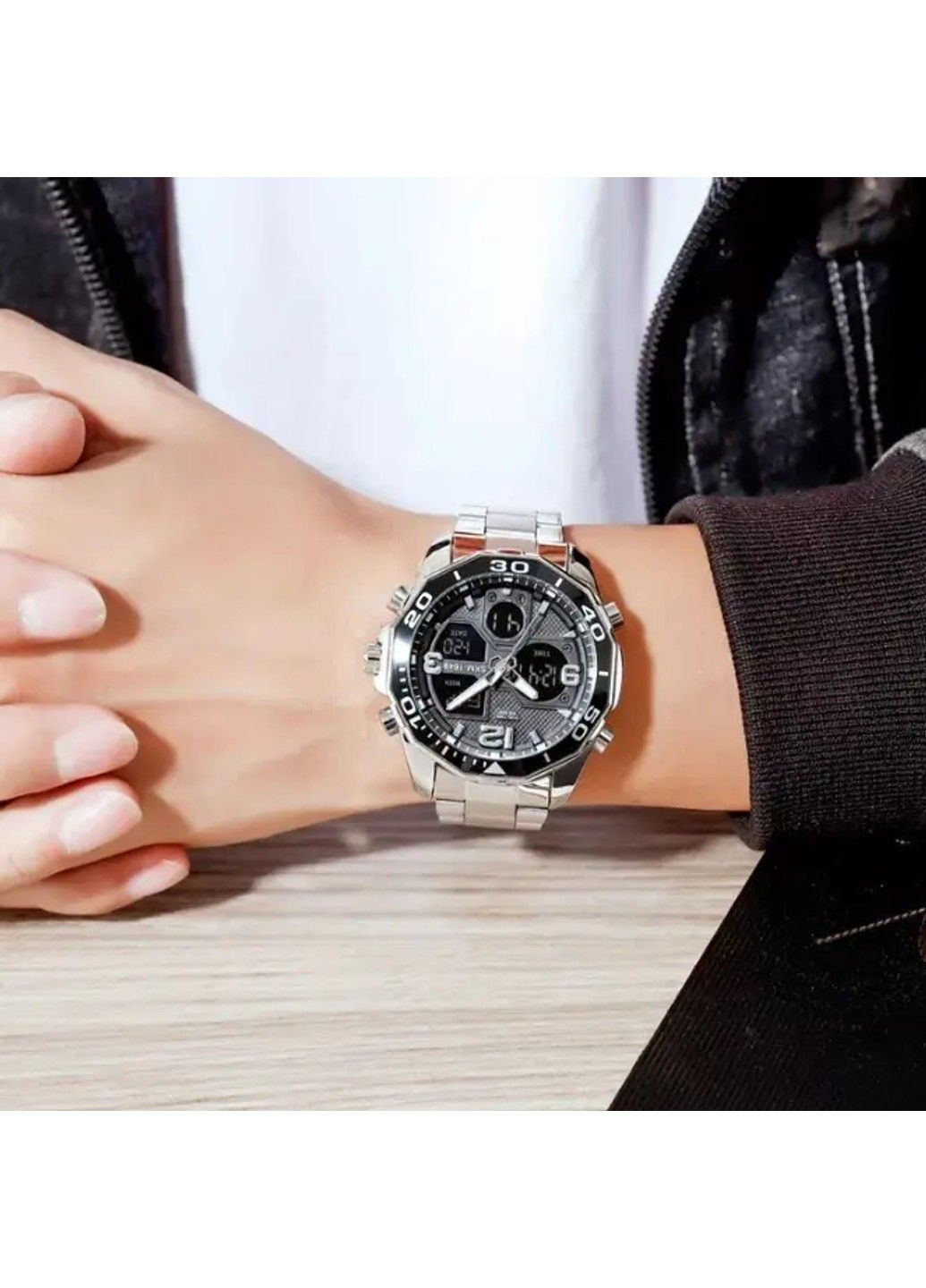 Чоловічий наручний годинник 1649 (Сріблястий) Skmei (314483410)