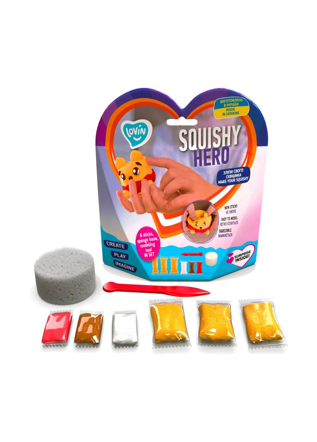 Набор для лепки Squishy "Squiny Pooh" с воздушным пластилином цвет разноцветный ЦБ-00198927 LOVIN'DO (306831311)