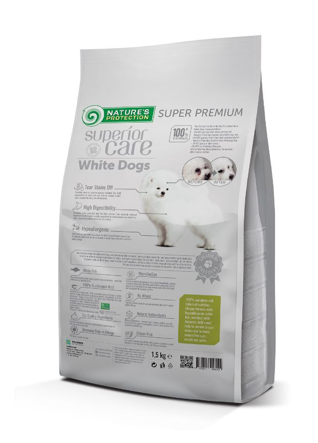 Сухий корм для цуценят дрібних порід Superior Care з білою рибою 10 кг Nature's Protection (293241632)