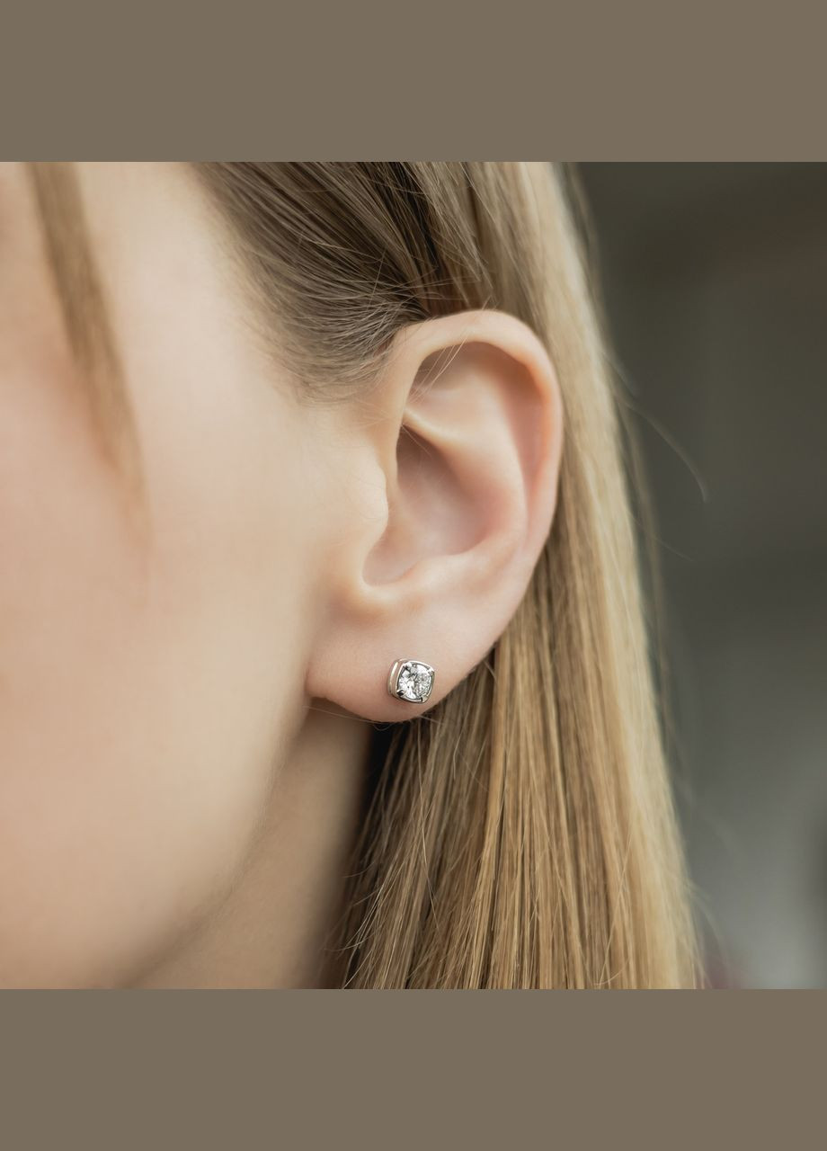 Кольцо серебряное с одним камнем Стиль Каштан (342335323)