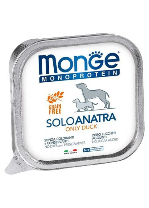 Вологий корм для собак Dog Wet SOLO 100% качка 150 г Monge (369929512)