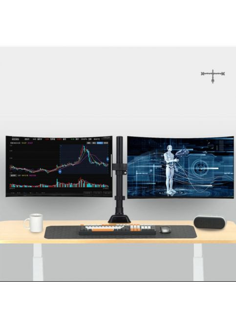 Крепление для двух мониторов настольный кронштейн 17"-33" Z022 UKC (323485993)