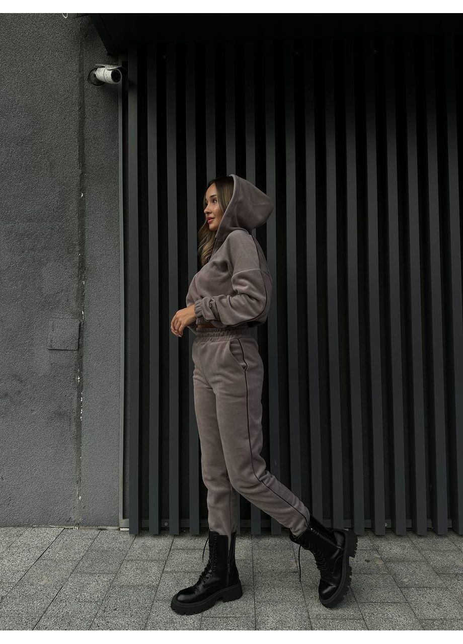 Велюровий костюм із фіксаторами та шнурками на капюшоні й штанах | Заміри в описі Vione (367077181)