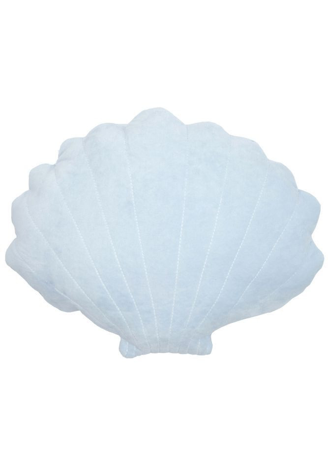 Бампер-подушка Ракушка, велюр, 47х33 см, голубой () Twins 2024-BPTM-04 (362200718)