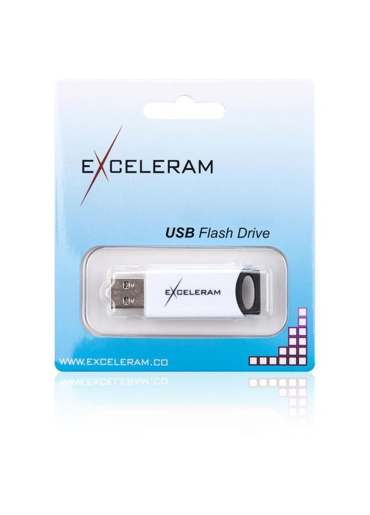 USB флеш накопичувач (EXU2H2W64) Exceleram 64gb h2 series white/black usb 2.0 (268143406)