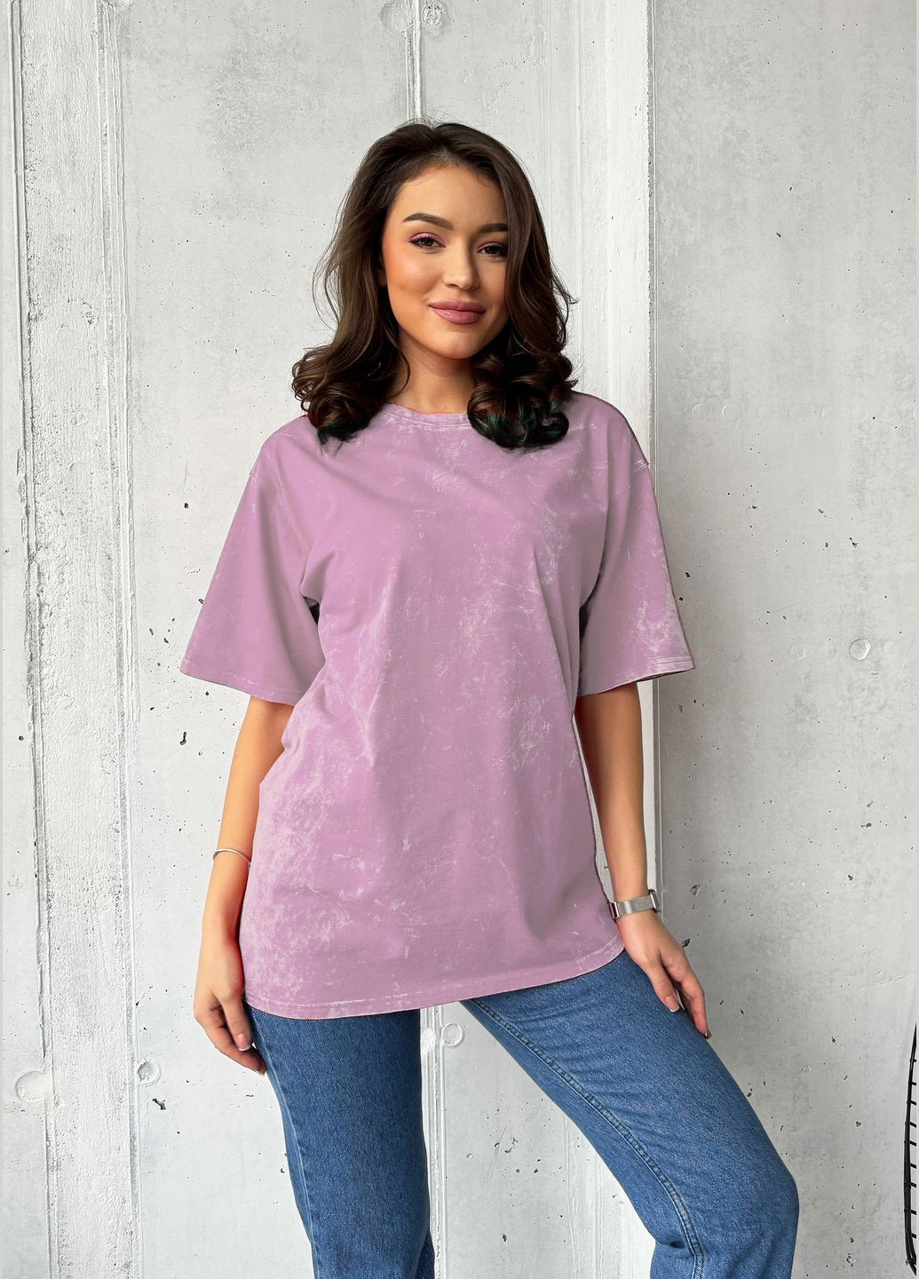Жіноча базова трендова футболка оверсайз з турецької бавовни InFashion Футболка - (317311273)