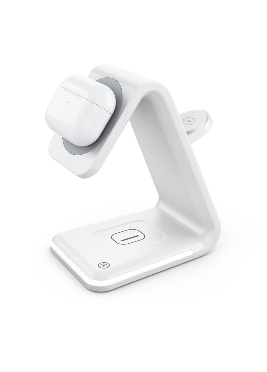 Магнітна бездротова зарядка 3 в 1 QC 3.0 15 Вт підходить для телефону, iWatch, AirPods ( код: WCS3O ) Power (325449339)