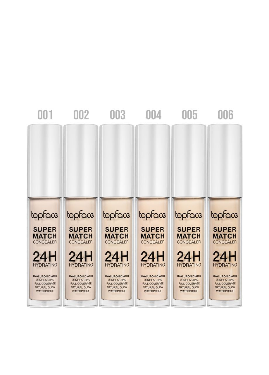 Консилер для лица Super Match Concealer 24H, 001 Light natural/Светлый натуральный TopFace (342371993)